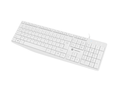 Tastierë Natec NAUTILUS, USB, e bardhë
