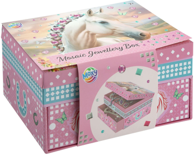 Kuti bizhuterish Grafix Mosaic Jewellery Box, set me punime mozaiku, me kuaj, rozë