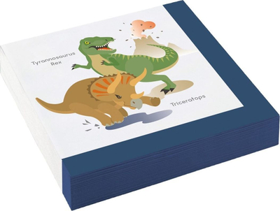 Lecka feste Amscan 9903973 Happy Dinosaur, 20 copë, 33 x 33cm, me shumë ngjyra