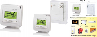 Termostat wireless EOB FRT7B2, me programim, me ekran LCD, i bardhë