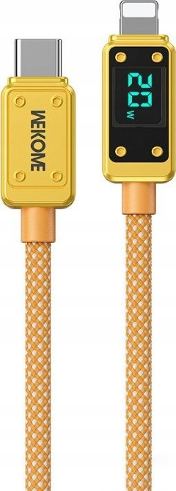 Kabllo kariku Wekome WDC-08, USB-C në Lightning, PD 20W, 1m, gold