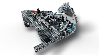 Lodër ndërtimi Imperial Star Destroyer, model anije hapësinore, shumëpjesëshe, gri