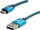 USB кабел Logo USB-A во microUSB, 2 m, црно-син