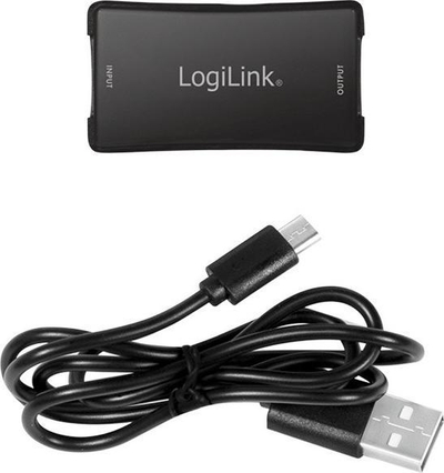 Përsëritës HDMI LogiLink HD0014, UHD 4K 60Hz, me USB për rrymë, i zi