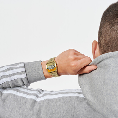Orë digjitale Adidas Originals Street Digital AOST23555, e artë