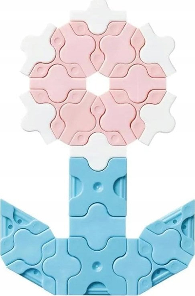 Set blloqesh edukative BlokQ Sweet Blue Mini, 62 pjesë, blu e hapur