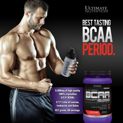 Aminoacide Ultimate Nutrition BCAA Powder, 12000 30 serv, 228g, Pink Lemonade