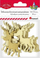 Stickers dekorativë Titanum Wooden Reindeers, vetëngjitës, 10 copë, ngjyrë druri natyrale