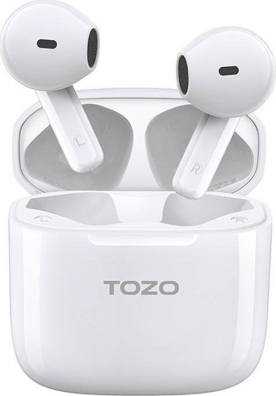 Kufje wireless TOZO, Bluetooth 5.3, ulje zhurme te thirrjet, te bardha