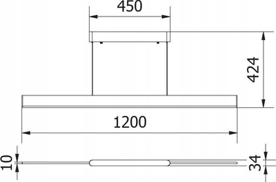Llambadar LED GTV Forta LD-FRT36WB-NB, 36W, 4000K, i bardhë
