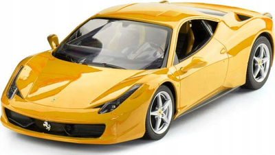 Makinë me telekomandë Rastar Ferrari 458 Italia, shkallë 1:24, me drita që punojnë, e verdhë