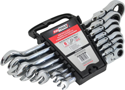 Set çelësa kombinim me raçet FLEX-HEAD, 8 copë, 8-22mm