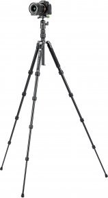 Tripod për kamerë Fotopro 58, alumin, kokë sferike, 8 kg, i zi