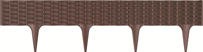 Palisadë kopshti IBRA R222, plastikë, 3.9 m, kafe