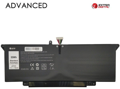 Bateri laptopi Extra Digital JHT2H, 7100mAh, 55Wh, e zezë