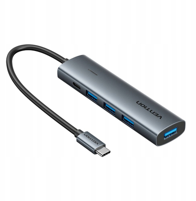 Hub USB Vention 5 në 1, USB C 3.0, 0.15m, gri