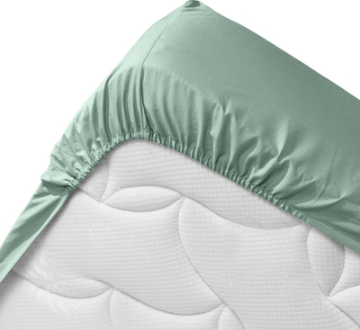 Çarçaf dopio me goma Douceur d'intérieur Cotton, 180x200 cm, 100% pambuk, jeshil