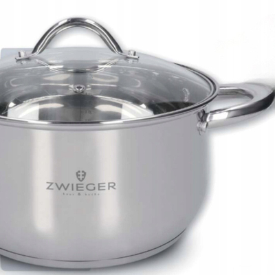Set tenxheresh Zwieger Virtu Steel, 6 copë, për induksion edhe gaz, ngjyrë argjendtë