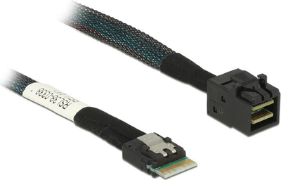 Kabllo Delock Slim SAS SFF-8654 4i në Mini SAS HD SFF-8643, 50 cm, e zezë
