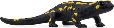 Figurine Fire Salamander, dekorative, e zezë me të verdhë
