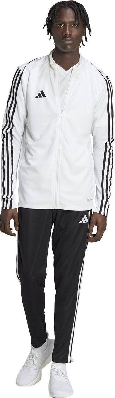 Bluzë treni për burra Adidas Tiro 23 League HS3501, AEROREADY, me zinxhir komplet, e bardhë