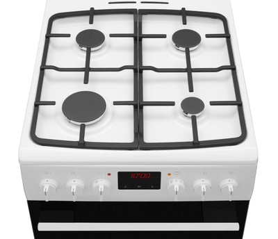 Shporet AMICA 510GEH3.33ZpTaDpA, 65L, kombinim gaz dhe elektrik, i bardhë
