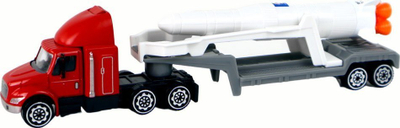 Set lodrash hapësinore Kosmic, raketë dhe kamion transportues, figurina astronauti, shumëngjyrësh
