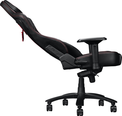 Karrige zyre Asus, me jastëk dhe mbështetëse koke, deri 136 kg, e zezë