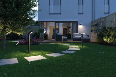 Aplike murale e jashtme Paulmann Ito, LED, me sensor lëvizjeje, e zezë