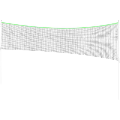 Set rrjete volejbolli e badminton Enero 609x220 cm, me shtylla, jeshile