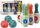 Set bowling Leantoys, 6 kunja, 3 topa, shumëngjyrësh