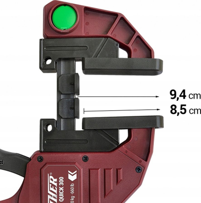 Shtrëngues Piher Maxi Quick 300, 90cm, 300kg, i kuq
