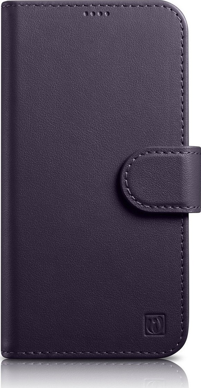 Mbulesë telefoni iCarer Wallet Case 2n1 për iPhone 14 Pro Max, lëkurë origjinale, me xhepa për karta, lejla