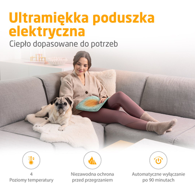Jastëk ngrohës Medisana HP 517, 4 nivele nxehtësie, Savage Green