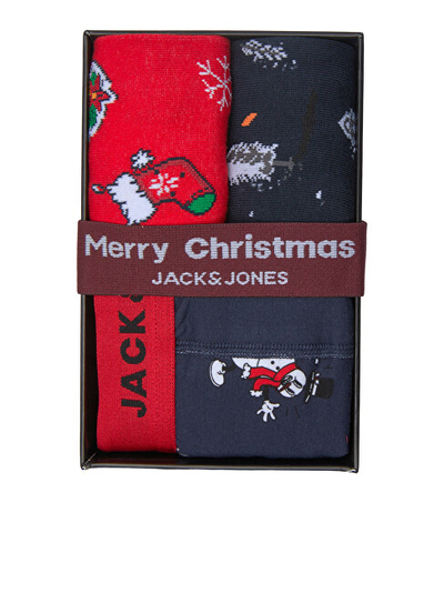 Set mbathje + çorape Jack&Jones JACMERRY, të kuqe/kaltra