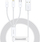 Kabllo Baseus Superior - USB në USB-C, microUSB dhe Lightning, 1.5m, e bardhë