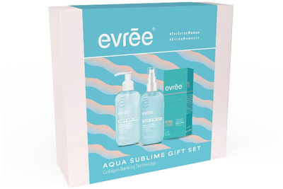 Set dhuratë për fytyrë EVREE Aqua Sublime, krem 45ml, xhel micelar 200ml, serum 200ml