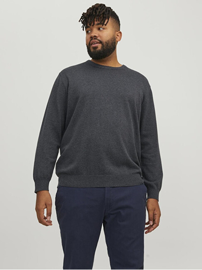 Xhemper për meshkuj Jack&Jones PLUS, i hirtë