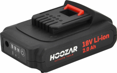 Bateri për vegla Hoozar BP10, 18V, 2.0Ah, e zezë