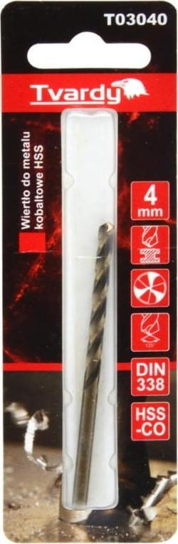 Spiral metal HARD HSS M35, 4 mm, metal kobalti