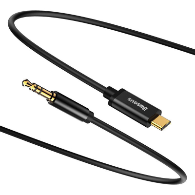 Kabllo audio Baseus M01, USB C në 3.5 mm, 1.2 m, e zezë