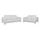 Set dhomë ndenjeje Kenzie 2-pjesësh HM11284.02, bardhë