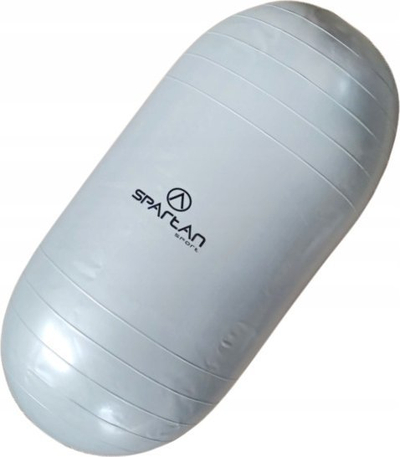 Top ushtrimesh oval Spartan Sport, 100 x 50 cm, plastik, ngjyrë argjendi