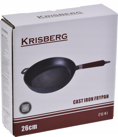 Tigan gize Krisberg KS-2641, 26cm, dorezë druri, i zi