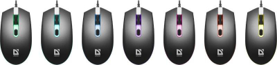 Глушец Defender DOT, со кабел, USB, црна