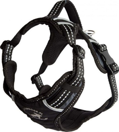 Shapllon për qen All for Dogs 2x-Sport, masa S, sportiv, i zi