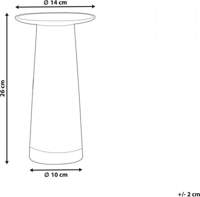 Vazo qelqi Beliani MANNA, 26 cm, transparente, për zbukurim