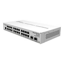 Мрежен прекинувач Mikrotik CRS326-24G-2S+IN, 24x Gigabit, 2x 10G SFP+, бел