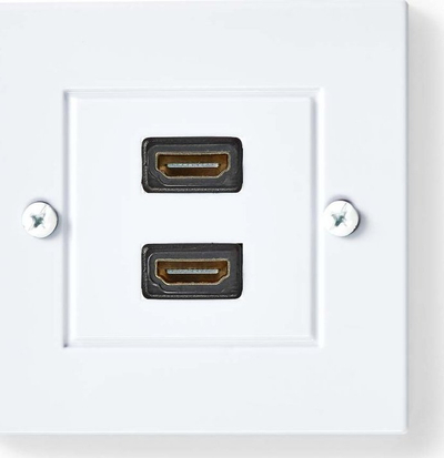 Kuti murale HDMI Nedis, 2x HDMI femër, 4K 60Hz, e bardhë