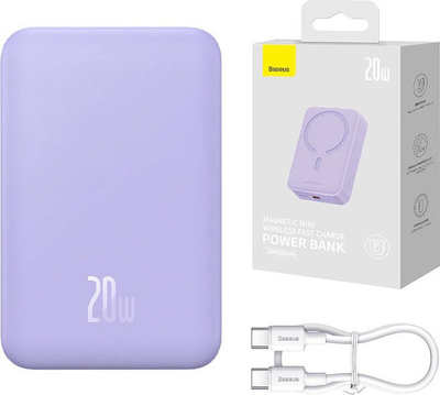 Karikues portativ Baseus Magnetic Mini, 20000mAh, 20W, lejla